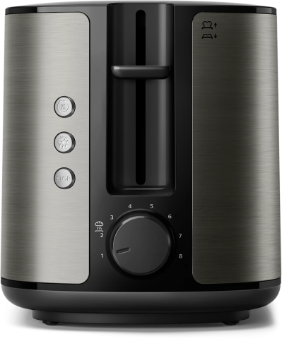 Philips Toaster | HD2651/80 Viva Collection | Power 1050 W | Number of slots 2 | Housing material Metal | Black