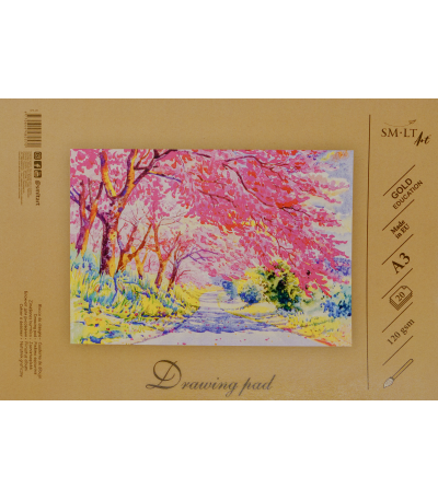 Piešimo sąsiuvinis SMLT, A3, 120 g, klijuotas, (20) 0708-203