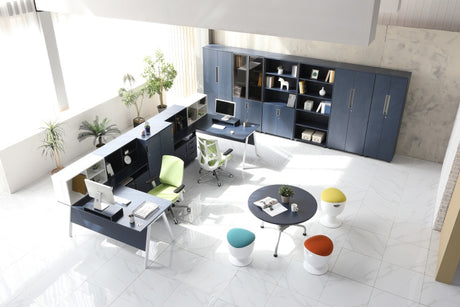 Up Up Seul ergonominė balansinė kėdė Juoda, D47 Mėlynas audinys
