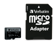 Verbatim 47044 Pro U3 Micro SDXC Atminties kortelė 128GB + microSD į SD Adapteris