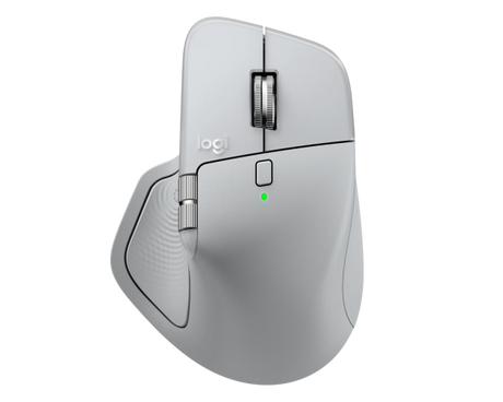 Logitech MX Master 4 Belaidė pelė RF Wireless + Bluetooth, 8000 DPI, Pale Grey