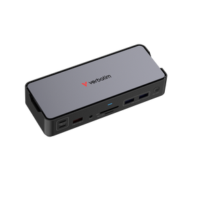 Verbatim 32171 CDS-15 USB-C Pro Jungčių stotelė 15 Ports, Pilka/Juoda