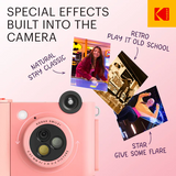 Kodak SMILE+ Momentinis fotoaparatas, 2x3'', Rausva (SPEC)
