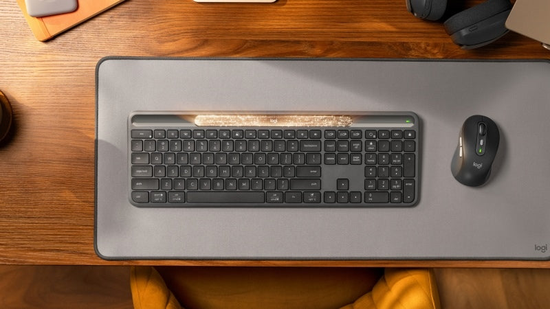 Logitech Signature Slim Solar+ K980 for Business Belaidė klaviatūra, RF+Bluetooth, US Int, Graphite