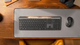 Logitech Signature Slim Solar+ K980 for Business Belaidė klaviatūra, RF+Bluetooth, US Int, Graphite