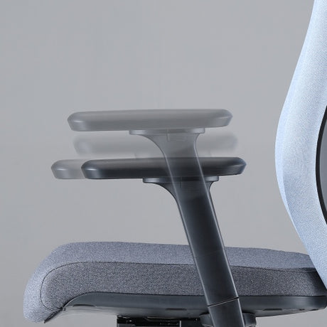 Up Up Athene ergonominė biuro kėdė Juoda, Pilkas + Mėlynas audinys