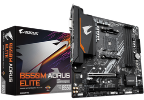 Gigabyte | B550M AORUS ELITE 1.0 | Processor family AMD | Processor socket AM4 | DDR4 DIMM | Memory slots 4 | Number of SATA connectors 4 x SATA 6Gb/s connectors | Chipset AMD B | Micro ATX