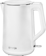 Gorenje | Kettle | K15DWW | Electric | 2200 W | 1.5 L | Plastic/Metal | 360° rotational base | White