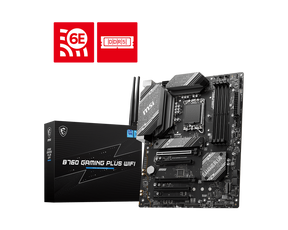 MSI | B760 GAMING PLUS WIFI | Processor family Intel | Processor socket  LGA1700 | DDR5 | Memory slots 4 | Supported hard disk drive interfaces SATA, M.2 | Number of SATA connectors 4 | Chipset Intel B760 | ATX