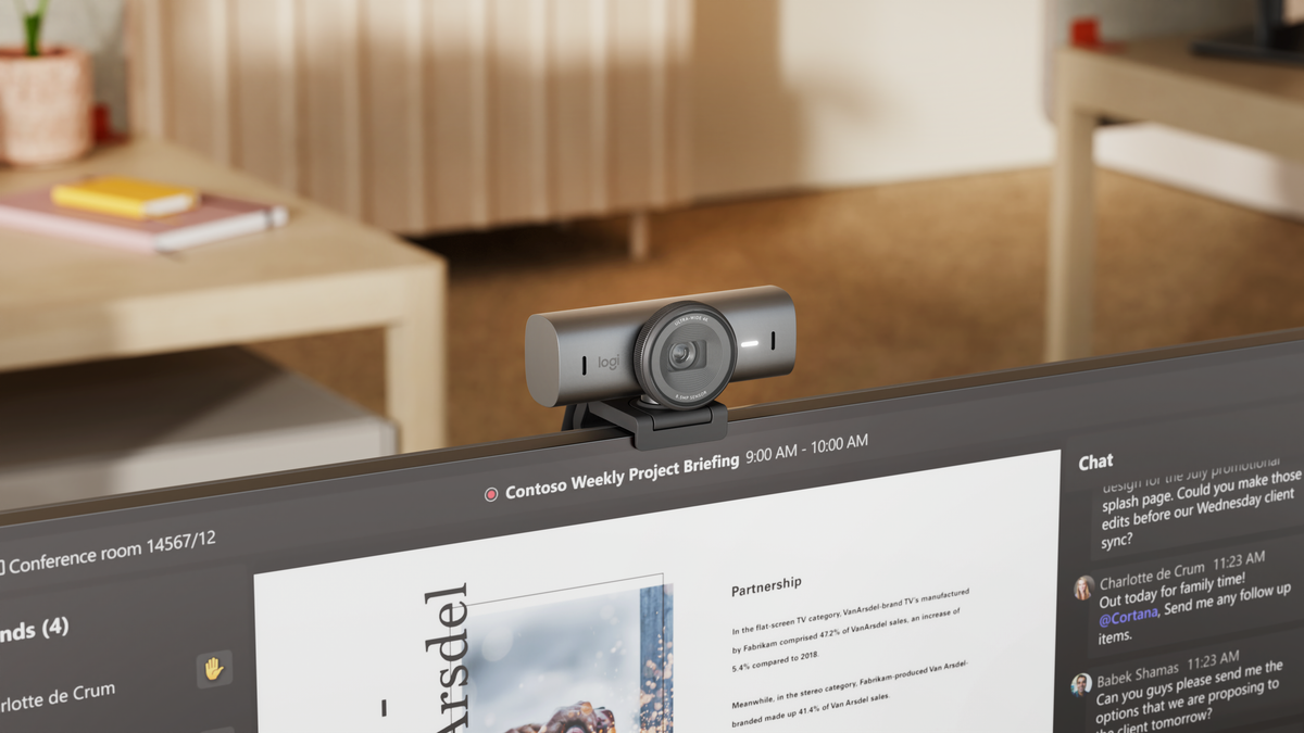 Logitech MX Brio 705 for Business Internetinė kamera, 8.5 MP, 4K Ultra HD 4096x2160, USB-C, Graphite