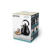 Gorenje | Kettle | K17CLBK | Electric | 2200 W | 1.7 L | Plastic/Metal | 360° rotational base | Black
