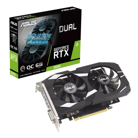 Asus Dual GeForce RTX 3050 OC Edition 6GB GDDR6 | NVIDIA | 6 GB | GeForce RTX 3050 | GDDR6 | DVI-D ports quantity 1 | HDMI ports quantity 1 | PCI Express 4.0