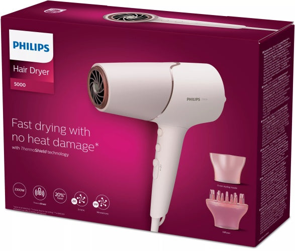 Philips 5000 Series ThermoShield BHD530/00 Plaukų džiovintuvas 2300 W, Pearl Peach