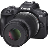 Canon | EOS R100 Mirrorless Camera + RF-S 18-45mm IS STM Lens + RF-S 55-210mm IS STM Lens | Megapixel 24.1 MP | Image stabilizer | ISO sensitivity (max) 256000 | Wi-Fi | Video recording | Manual | CMOS | Black