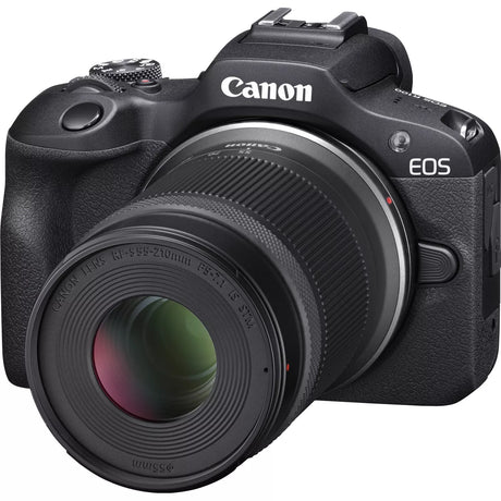 Canon | EOS R100 Mirrorless Camera + RF-S 18-45mm IS STM Lens + RF-S 55-210mm IS STM Lens | Megapixel 24.1 MP | Image stabilizer | ISO sensitivity (max) 256000 | Wi-Fi | Video recording | Manual | CMOS | Black