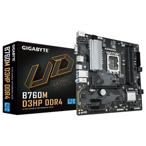 Gigabyte B760M D3HP DDR4 | Processor family Intel | Processor socket LGA1700 | DDR4 | Supported hard disk drive interfaces M.2, SATA | Number of SATA connectors 4