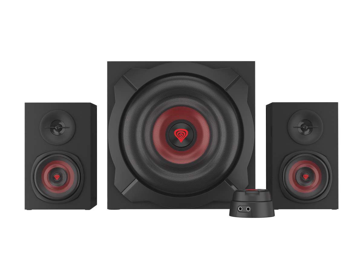 GENESIS Helium 610BT Computer Speakers, Wired, Bluetooth, Black | Genesis | Helium 610BT | Bluetooth | Red/Black
