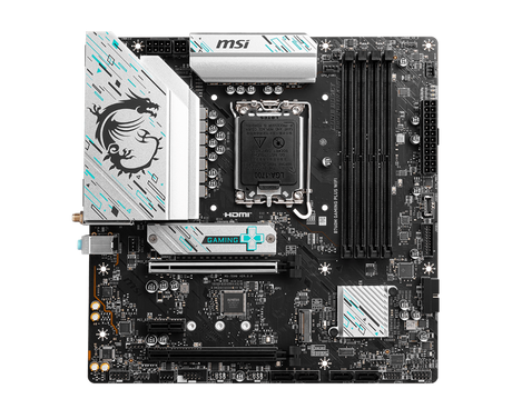 MSI | B760M GAMING PLUS WIFI | Processor family Intel | Processor socket LGA1700 | DDR5 | Supported hard disk drive interfaces SATA, M.2 | Number of SATA connectors 4