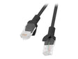 Lanberg Patchcord CAT.5E UTP 0.25M fluke passed 10-pack, Black | PCU5-20CC-0025-BK