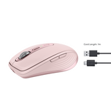 Belaidė pelė Logitech MX Anywhere 3S - RF Wireless + Bluetooth, Laser, 8000 DPI, Rose