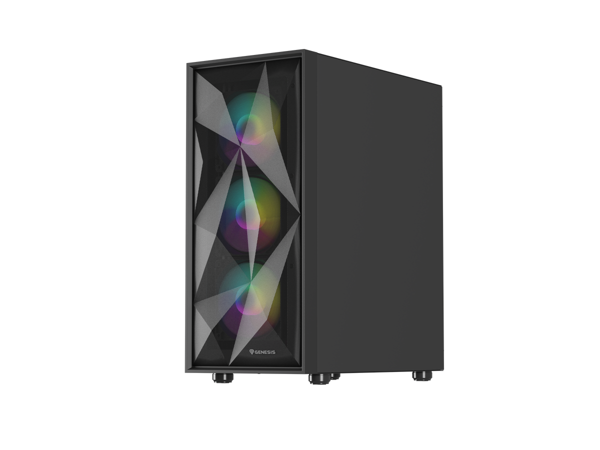 Genesis Gaming PC Case | Diaxid 605 ARGB | Midi Tower | Black