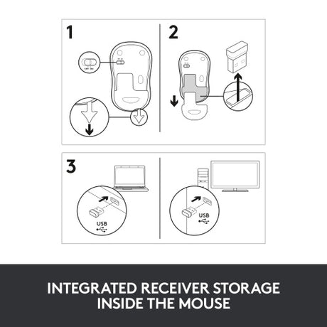 Logitech M185 Belaidė pelė, RF Wireless, 1000 DPI, Juoda/Pilka
