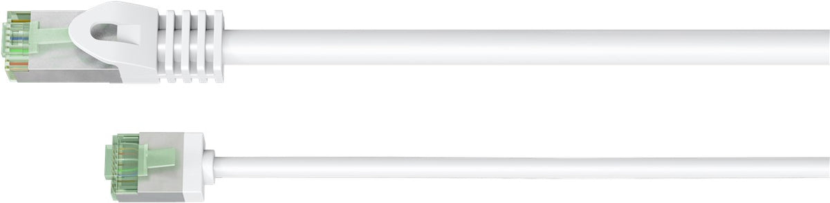 Goobay 74357 Ultra-Flexible CAT 8.1 Patch Cable, Slim, U/FTP, 0.15 m, White | Goobay