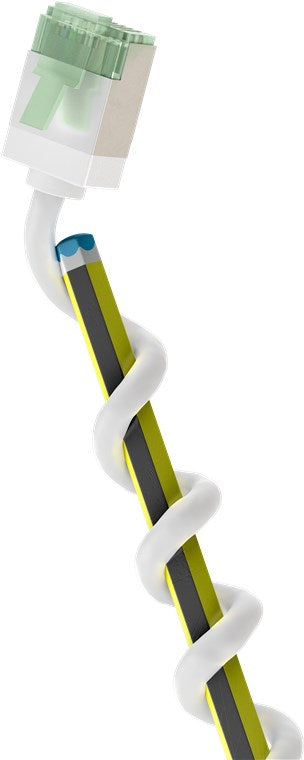 Goobay 74357 Ultra-Flexible CAT 8.1 Patch Cable, Slim, U/FTP, 0.15 m, White | Goobay