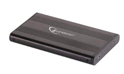 Gembird External USB 2.0 enclosure for 2.5'' SATA HDDs, mini-USB 5pin connector | Gembird