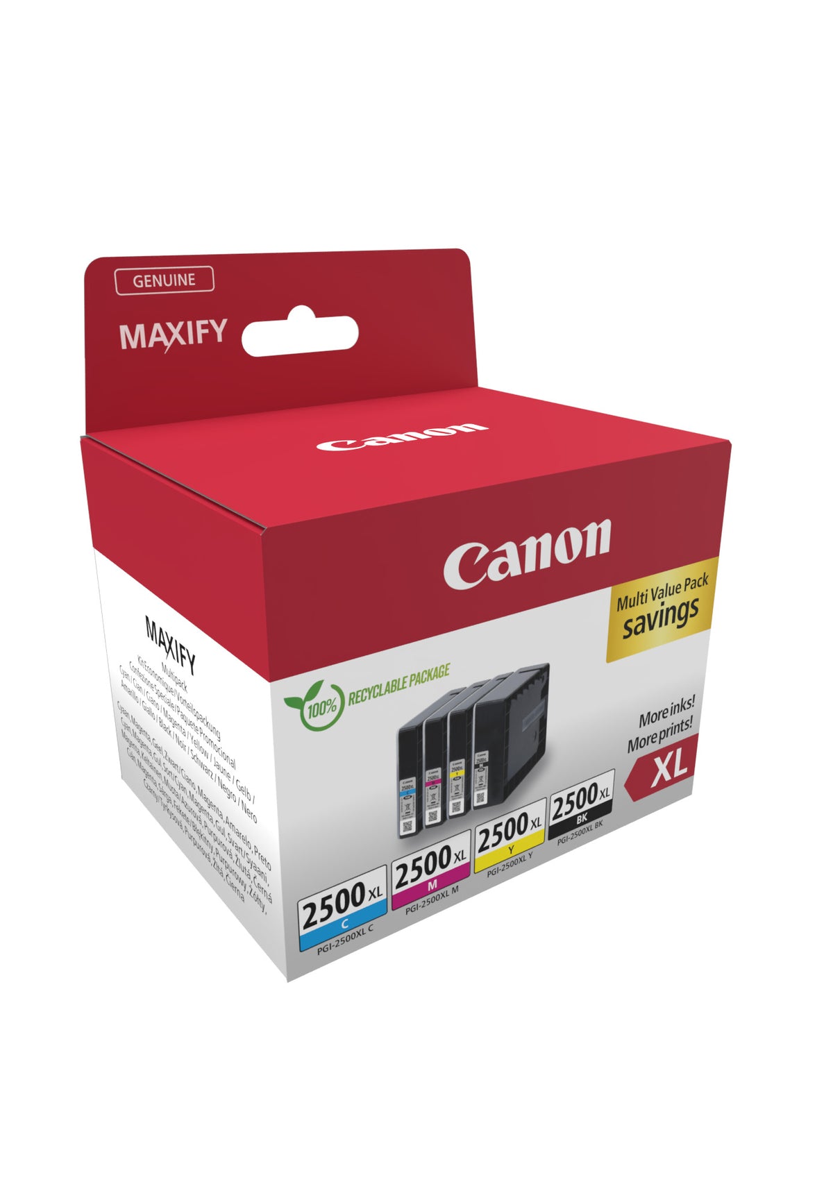 Canon PGI-2500XL (9254B010) Rašalinių kasečių komplektas, C/M/Y/BK