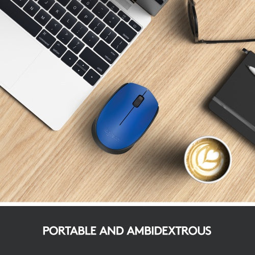 Logitech M171 Belaidė pelė RF Wireless, 1000 DPI, Blue/Black