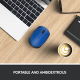 Logitech M171 Belaidė pelė RF Wireless, 1000 DPI, Blue/Black