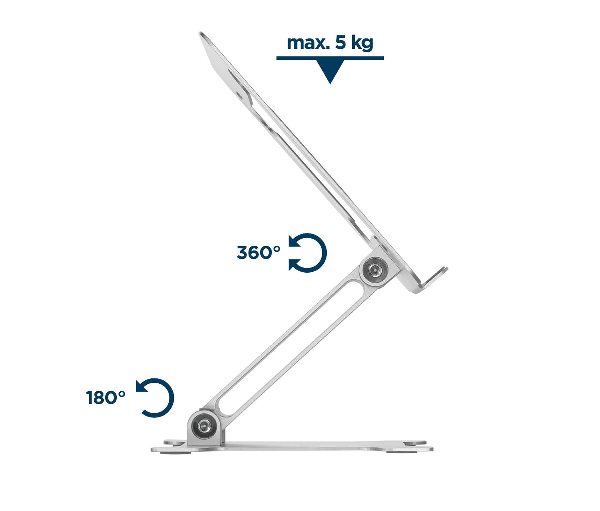Gembird Foldable notebook riser stand | NBS-D1-03 | Silver