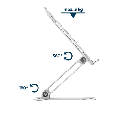 Gembird Foldable notebook riser stand | NBS-D1-03 | Silver