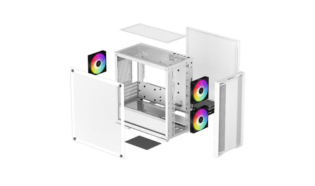 Deepcool | ARGB Micro-ATX CASE | CC360 | Mini-ITX / Micro-ATX | ATX PS2 (maximum length: 160mm) | White