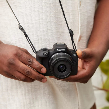Canon | EOS R100 Mirrorless Camera + RF-S 18-45mm IS STM Lens + RF-S 55-210mm IS STM Lens | Megapixel 24.1 MP | Image stabilizer | ISO sensitivity (max) 256000 | Wi-Fi | Video recording | Manual | CMOS | Black