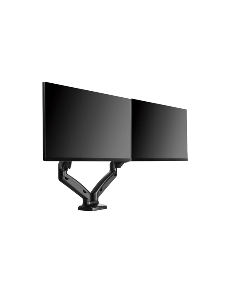ICY BOX IB-MS304-T, Monitor stand with desk mounted base, for two screens, size up to 27'' | Raidsonic