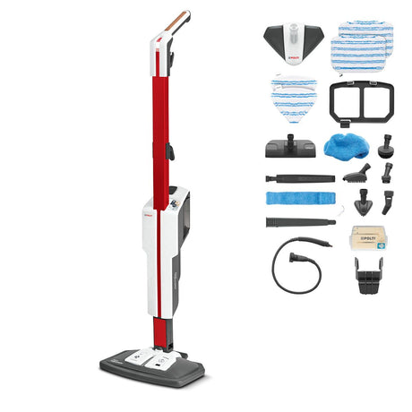 Polti | Steam mop with integrated portable cleaner | PTEU0306 Vaporetto SV650 Style 2-in-1 | Power 1500 W | Steam pressure Not Applicable bar | Water tank capacity 0.5 L | Red/White
