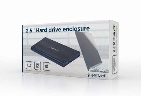 Gembird External USB 2.0 enclosure for 2.5'' SATA HDDs, mini-USB 5pin connector | Gembird