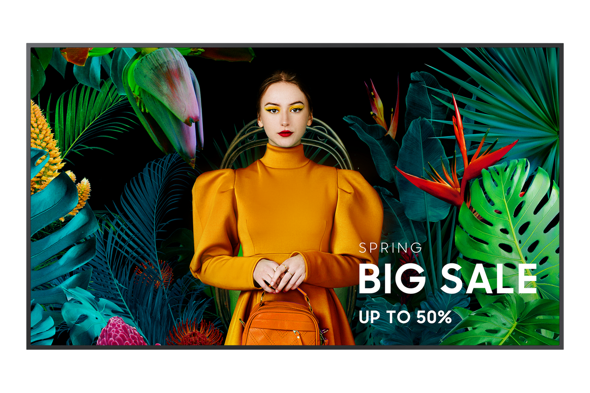 Samsung QM75C (LH75QMCEBGCXEN) Crystal UHD Signage QMC Televizorius 75'' 4K UHD 3840x2160, Juoda