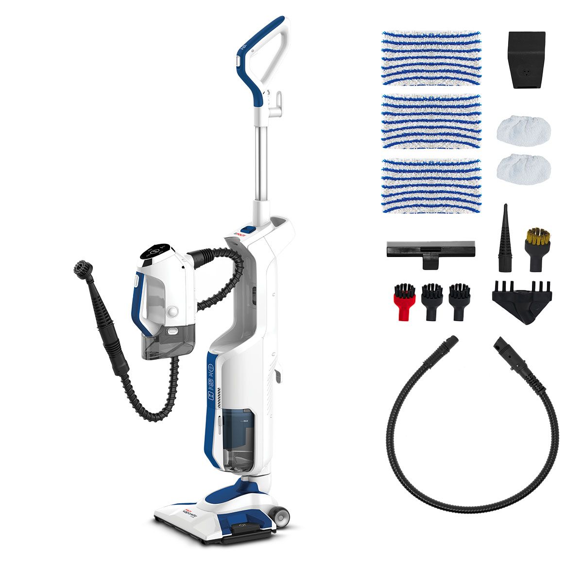 Polti | Vacuum steam mop with portable steam cleaner | PTEU0299 Vaporetto 3 Clean_Blue | Power 1800 W | Steam pressure Not Applicable bar | Water tank capacity 0.5 L | White/Blue