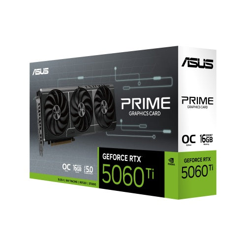 Asus PRIME GeForce RTX 5060 Ti 16GB GDDR7 OC Edition | NVIDIA | 16 GB | GeForce RTX 5060 Ti | GDDR7 | HDMI ports quantity 1 | PCI Express 5.0