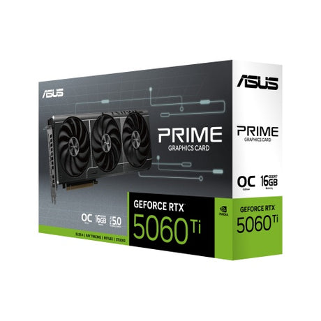Asus PRIME GeForce RTX 5060 Ti 16GB GDDR7 OC Edition | NVIDIA | 16 GB | GeForce RTX 5060 Ti | GDDR7 | HDMI ports quantity 1 | PCI Express 5.0
