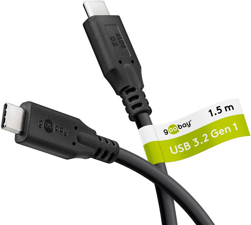 Goobay | USB-C Cable, USB 3.2, 60 W, 5 Gbit/s, Power Delivery | 74727
