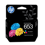 HP No.653 kasečių rinkinys (3YM74AE), žydra, purpurinė, geltona kasetė