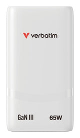 Verbatim 32355 Fold 'n' Go GaN Įkroviklis 65W 2-Port, USB-C, EU Plug, Balta