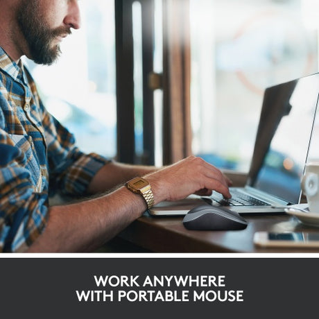 Logitech M185 Belaidė pelė, RF Wireless, 1000 DPI, Juoda/Pilka