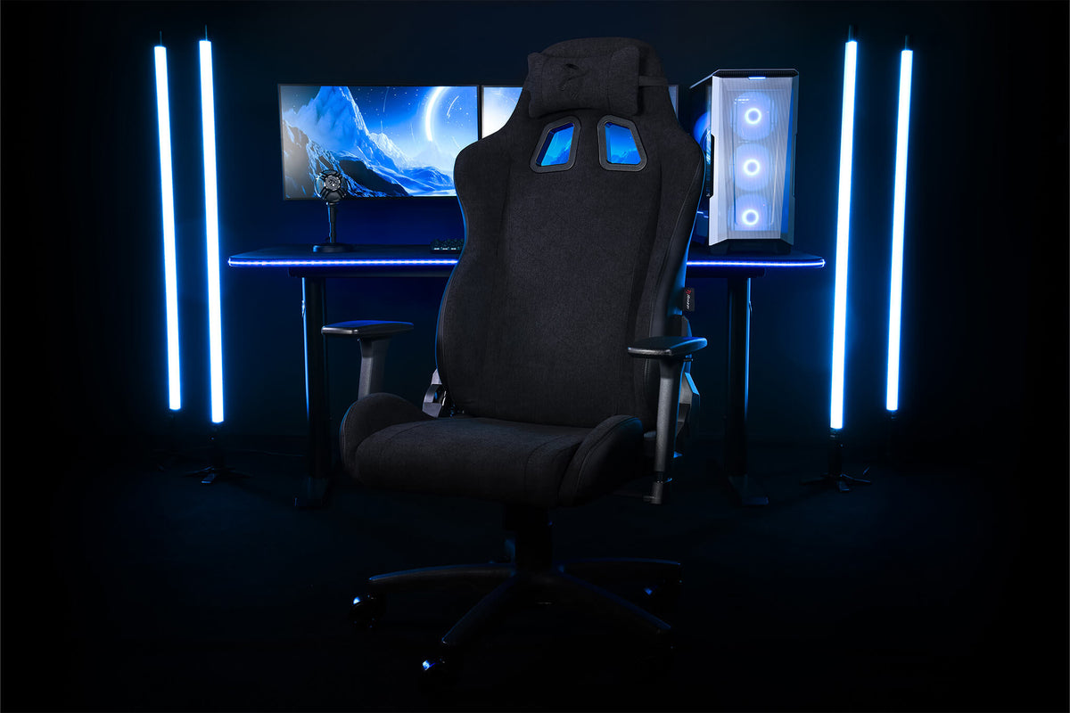 Arozzi Avanti SoftFabric | Gaming Chair | Soft Fabric | Pure Black