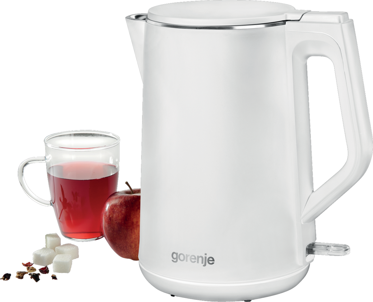 Gorenje | Kettle | K15DWW | Electric | 2200 W | 1.5 L | Plastic/Metal | 360° rotational base | White