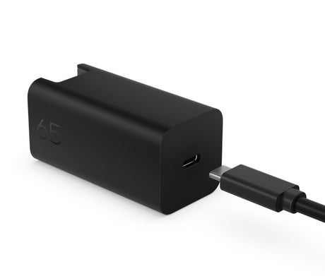 HP C90CKUT Nešiojamo kompiuterio įkroviklis 65W GaN, USB-C, EU, Juoda